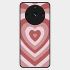 Latte Love Patter Glass Case Cover - Brown For Realme 11 Pro Plus 5G