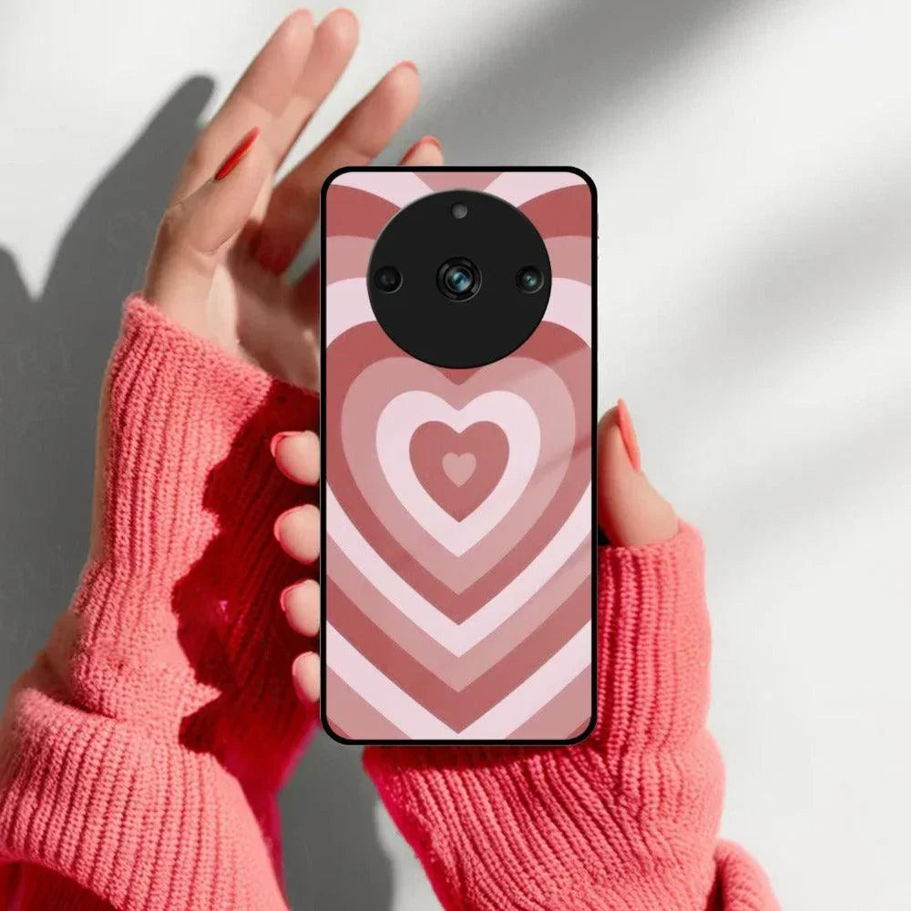 Latte Love Patter Glass Case Cover - Brown For Realme/Narzo - ShopOnCliQ
