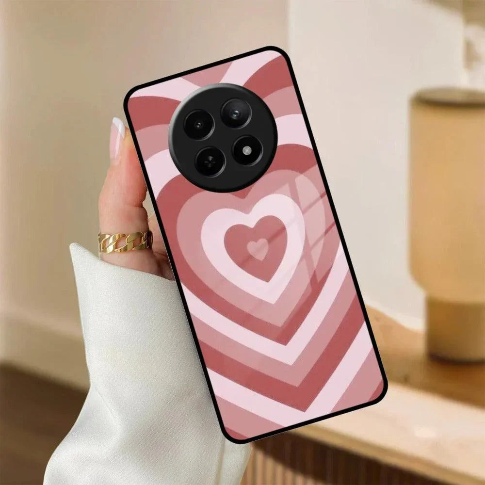 Latte Love Patter Glass Case Cover - Brown For Realme/Narzo - ShopOnCliQ