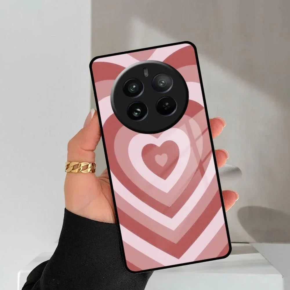 Latte Love Patter Glass Case Cover - Brown For Realme/Narzo - ShopOnCliQ