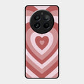 Latte Love Patter Glass Case Cover - Brown For Realme 12 Pro 5G