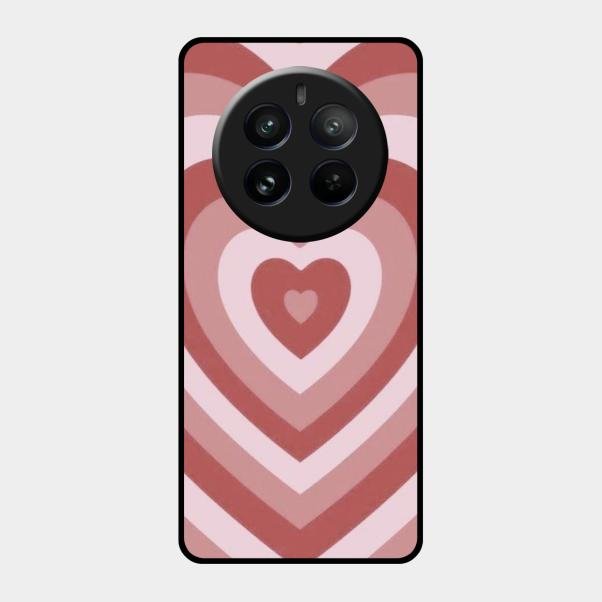Latte Love Patter Glass Case Cover - Brown For Realme 12 Pro 5G