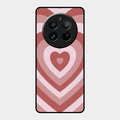 Latte Love Patter Glass Case Cover - Brown For Realme 12 Pro Plus 5G