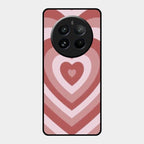 Latte Love Patter Glass Case Cover - Brown For Realme 12 Pro Plus 5G