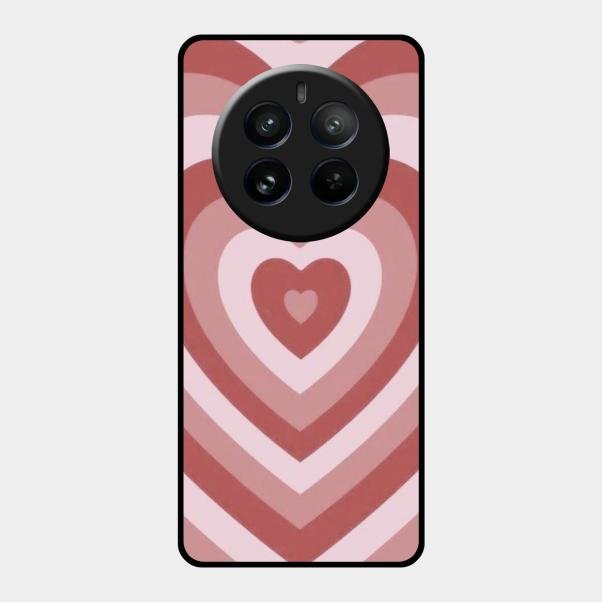 Latte Love Patter Glass Case Cover - Brown For Realme 12 Pro Plus 5G