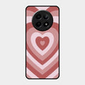 Latte Love Patter Glass Case Cover - Brown For Realme 12X 5G