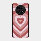 Latte Love Patter Glass Case Cover - Brown For Realme 12X 5G