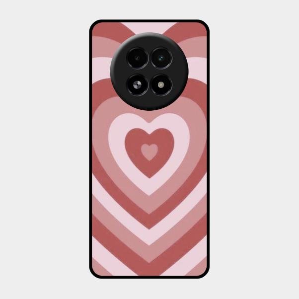 Latte Love Patter Glass Case Cover - Brown For Realme 13 5G