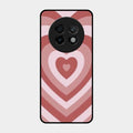 Latte Love Patter Glass Case Cover - Brown For Realme 13 Plus 5G