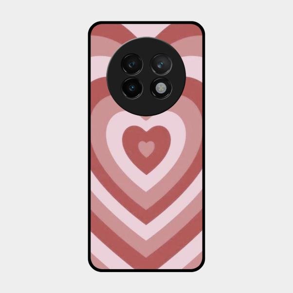 Latte Love Patter Glass Case Cover - Brown For Realme 13 Plus 5G