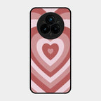 Latte Love Patter Glass Case Cover - Brown For Realme 14 Pro 5G