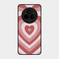 Latte Love Patter Glass Case Cover - Brown For Realme 14 Pro Plus 5G