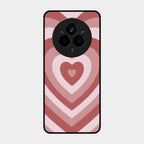 Latte Love Patter Glass Case Cover - Brown For Realme 14 Pro Plus 5G