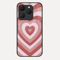 Latte Love Patter Glass Case Cover - Brown For Realme 15T 5G