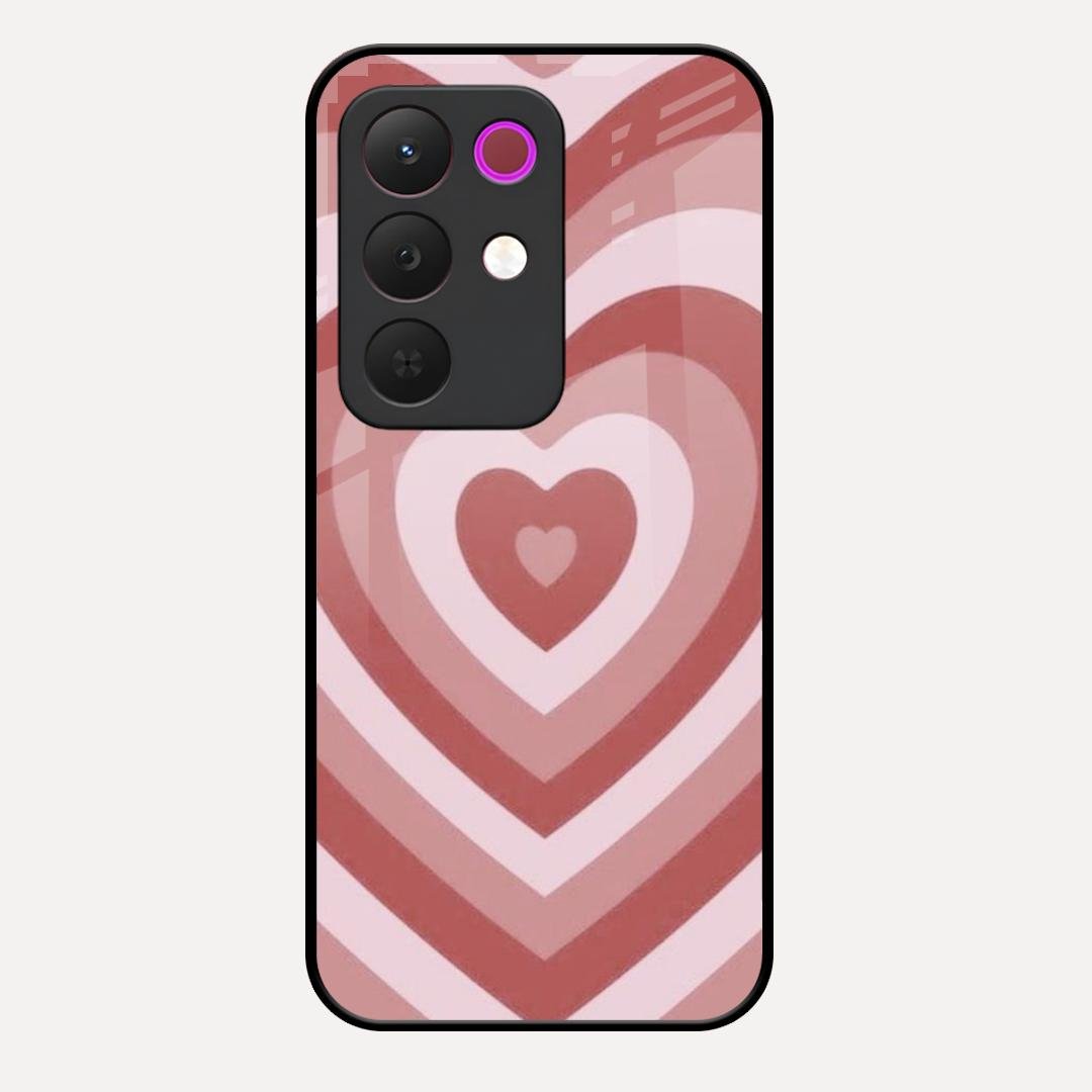 Latte Love Patter Glass Case Cover - Brown For Realme 15X 5G