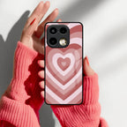 Latte Love Patter Glass Case Cover - Brown For Realme 16 Pro Plus 5G