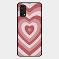 Latte Love Patter Glass Case Cover - Brown For Realme 7 Pro