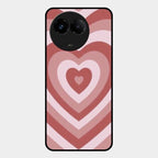 Latte Love Patter Glass Case Cover - Brown For Realme C67 5G