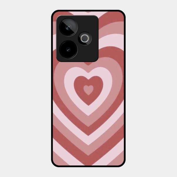Latte Love Patter Glass Case Cover - Brown For Realme Gt 7 5G