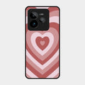Latte Love Patter Glass Case Cover - Brown For Realme Gt 7 Pro