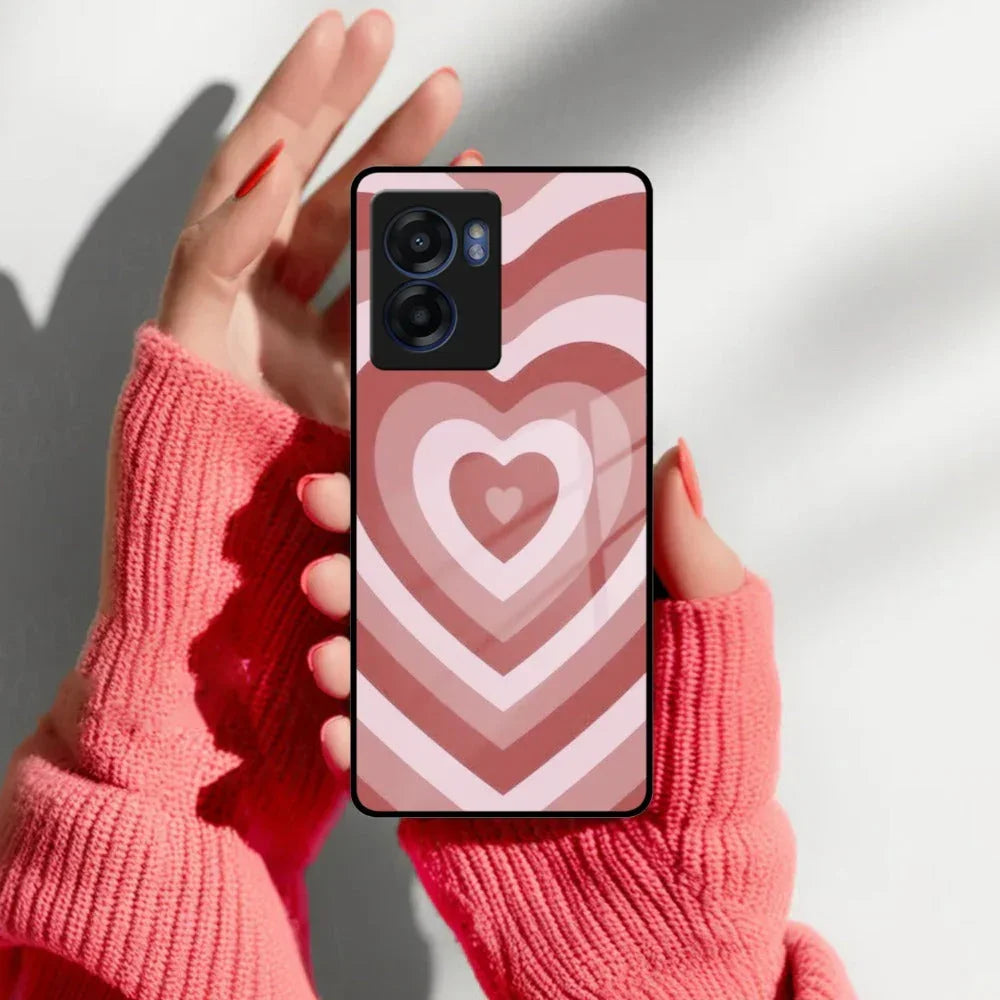 Latte Love Patter Glass Case Cover - Brown For Realme/Narzo - ShopOnCliQ