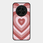 Latte Love Patter Glass Case Cover - Brown For Realme Narzo 70 5G