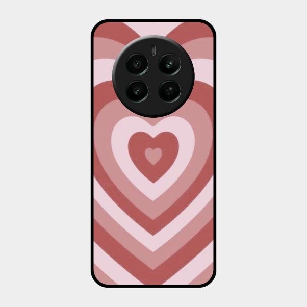 Latte Love Patter Glass Case Cover - Brown For Realme Narzo 70 5G
