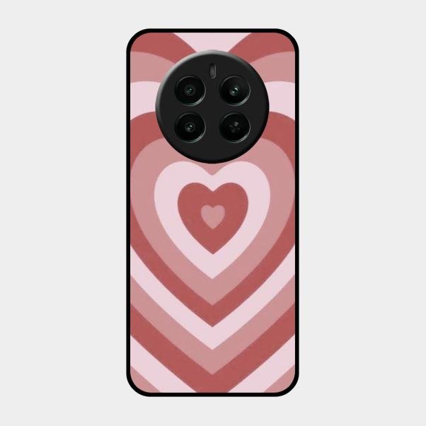 Latte Love Patter Glass Case Cover - Brown For Realme Narzo 70 Pro 5G