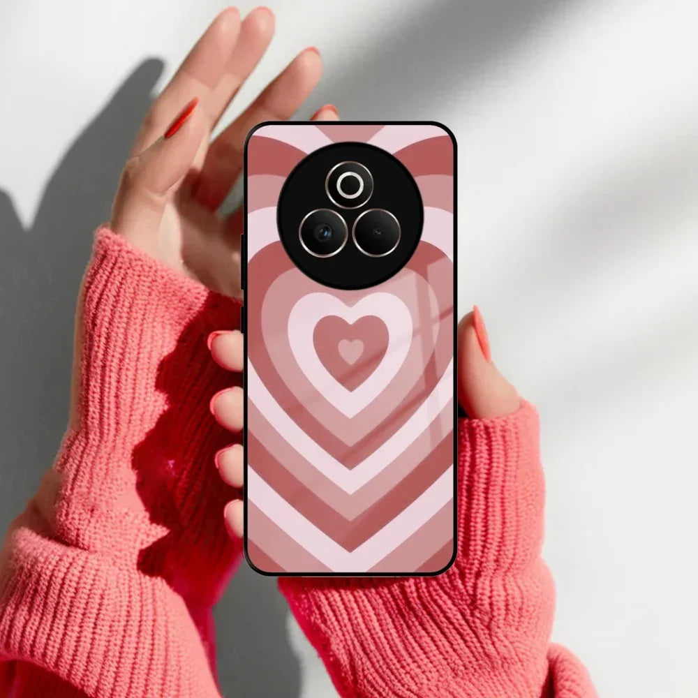 Latte Love Patter Glass Case Cover - Brown For Realme/Narzo - ShopOnCliQ