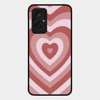 Latte Love Patter Glass Case Cover - Brown For Redmi 11 Prime 4G