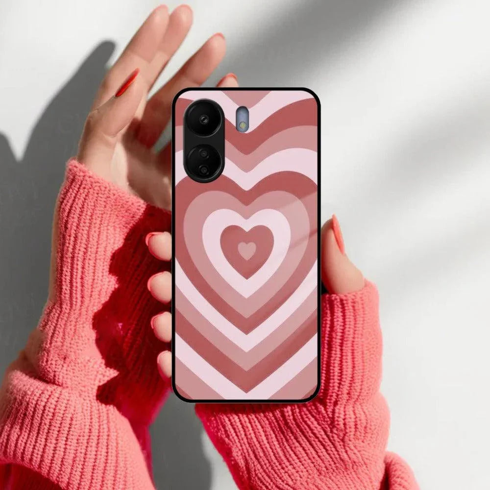 Latte Love Patter Glass Case Cover - Brown Redmi/Xiaomi - ShopOnCliQ