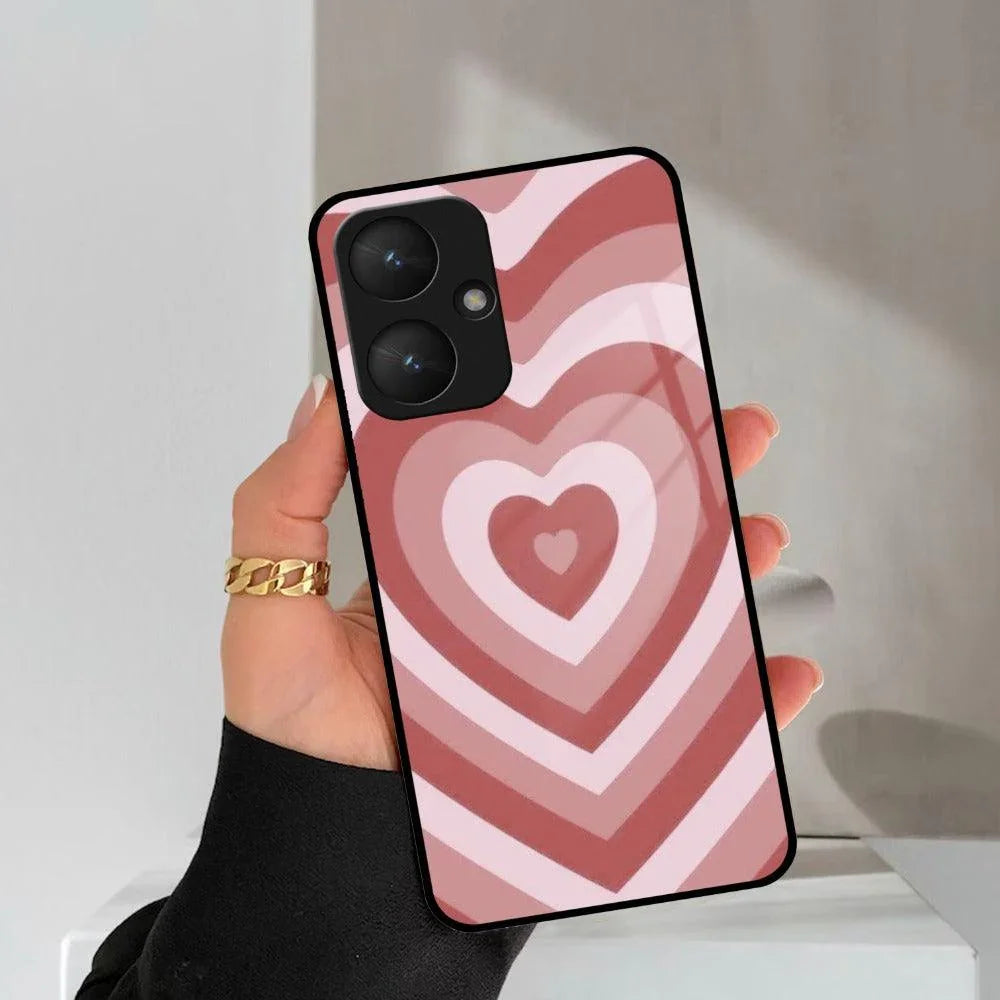 Latte Love Patter Glass Case Cover - Brown Redmi/Xiaomi - ShopOnCliQ