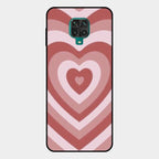 Latte Love Patter Glass Case Cover - Brown For Redmi Note 10 Lite