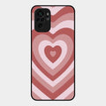 Latte Love Patter Glass Case Cover - Brown For Redmi Note 10