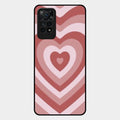 Latte Love Patter Glass Case Cover - Brown For Redmi Note 11 Pro Plus 5G