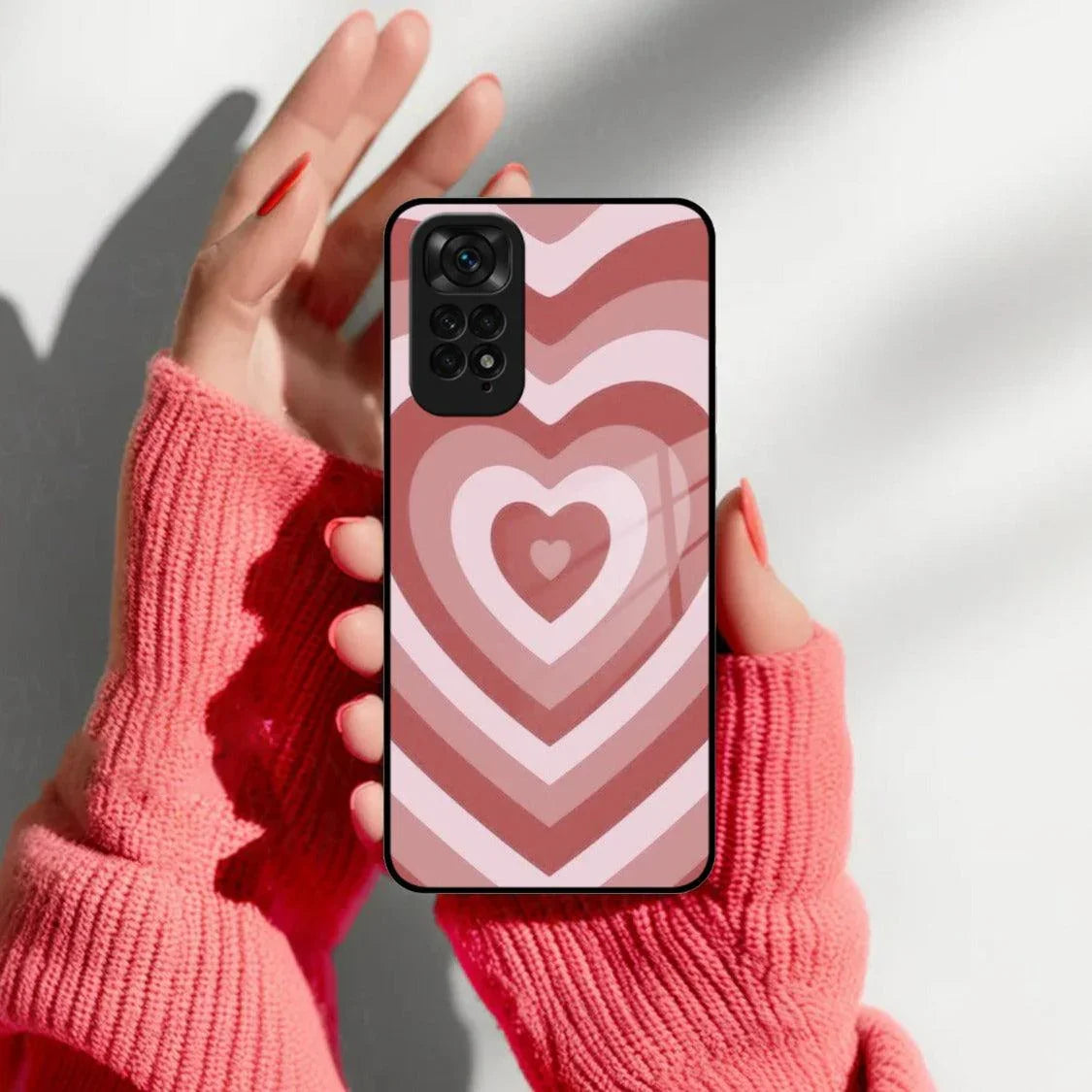 Latte Love Patter Glass Case Cover - Brown Redmi/Xiaomi - ShopOnCliQ