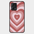 Latte Love Patter Glass Case Cover - Brown For Redmi Note 12 5G