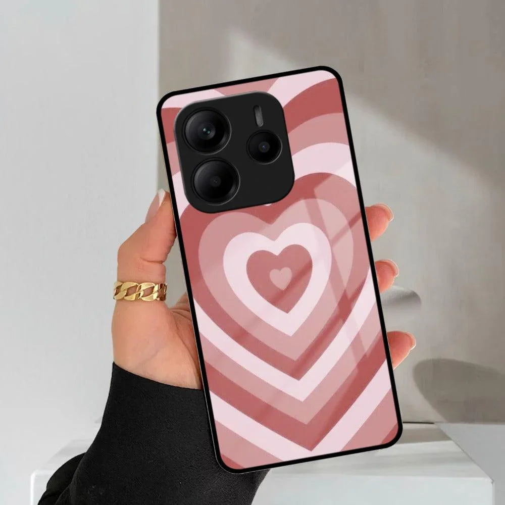 Latte Love Patter Glass Case Cover - Brown Redmi/Xiaomi - ShopOnCliQ