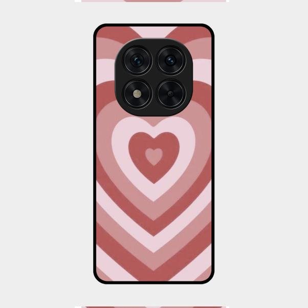 Latte Love Patter Glass Case Cover - Brown For Redmi Note 14 Pro 5G