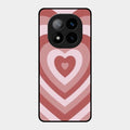 Latte Love Patter Glass Case Cover - Brown For Redmi Note 14 Pro Plus 5G