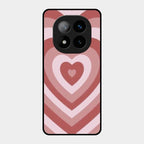 Latte Love Patter Glass Case Cover - Brown For Redmi Note 14 Pro Plus 5G