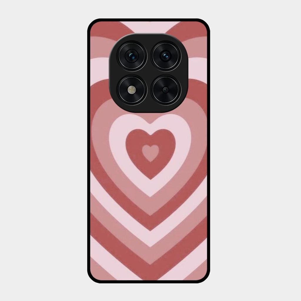 Latte Love Patter Glass Case Cover - Brown For Redmi Note 15 Pro Plus 5G