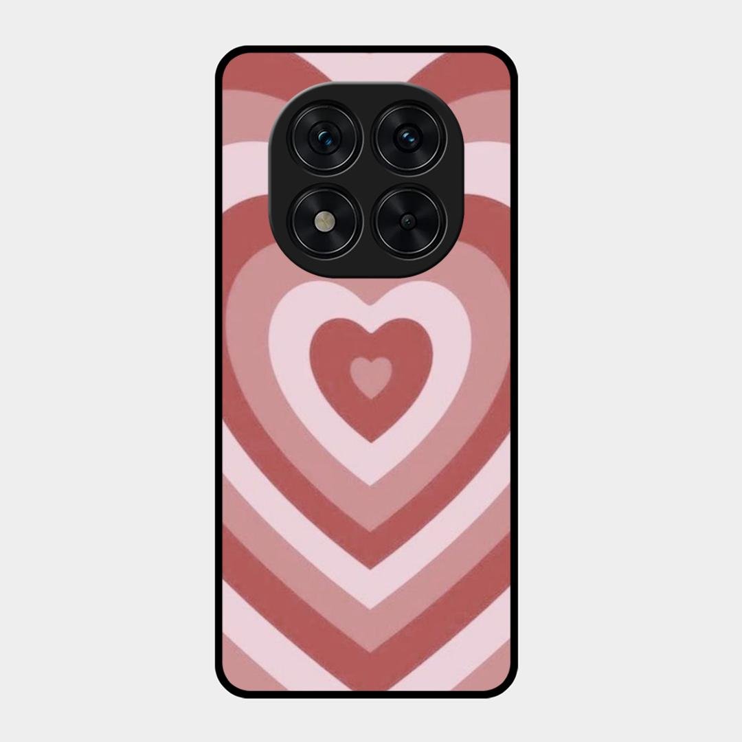 Latte Love Patter Glass Case Cover - Brown For Redmi Note 15 Pro Plus 5G