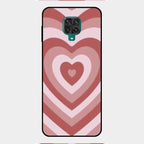 Latte Love Patter Glass Case Cover - Brown For Redmi Note 9 Pro Max