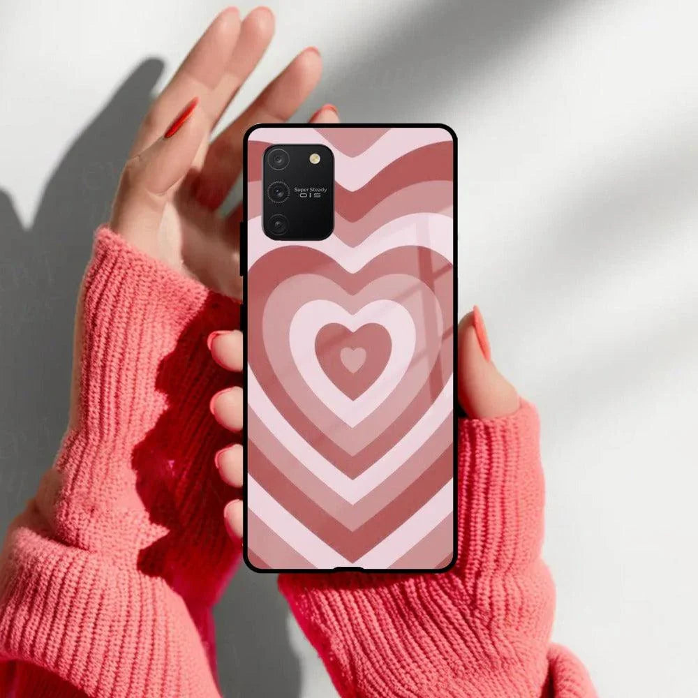 Latte Love Patter Glass Case Cover - Brown For Samsung - ShopOnCliQ