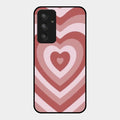 Latte Love Patter Glass Case Cover - Brown For Samsung Galaxy A54 5G