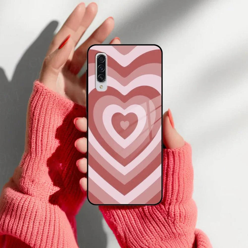 Latte Love Patter Glass Case Cover - Brown For Samsung - ShopOnCliQ