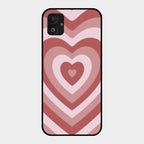 Latte Love Patter Glass Case Cover - Brown For Samsung Galaxy F14 5G