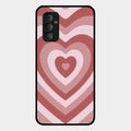 Latte Love Patter Glass Case Cover - Brown For Samsung Galaxy F23 5G