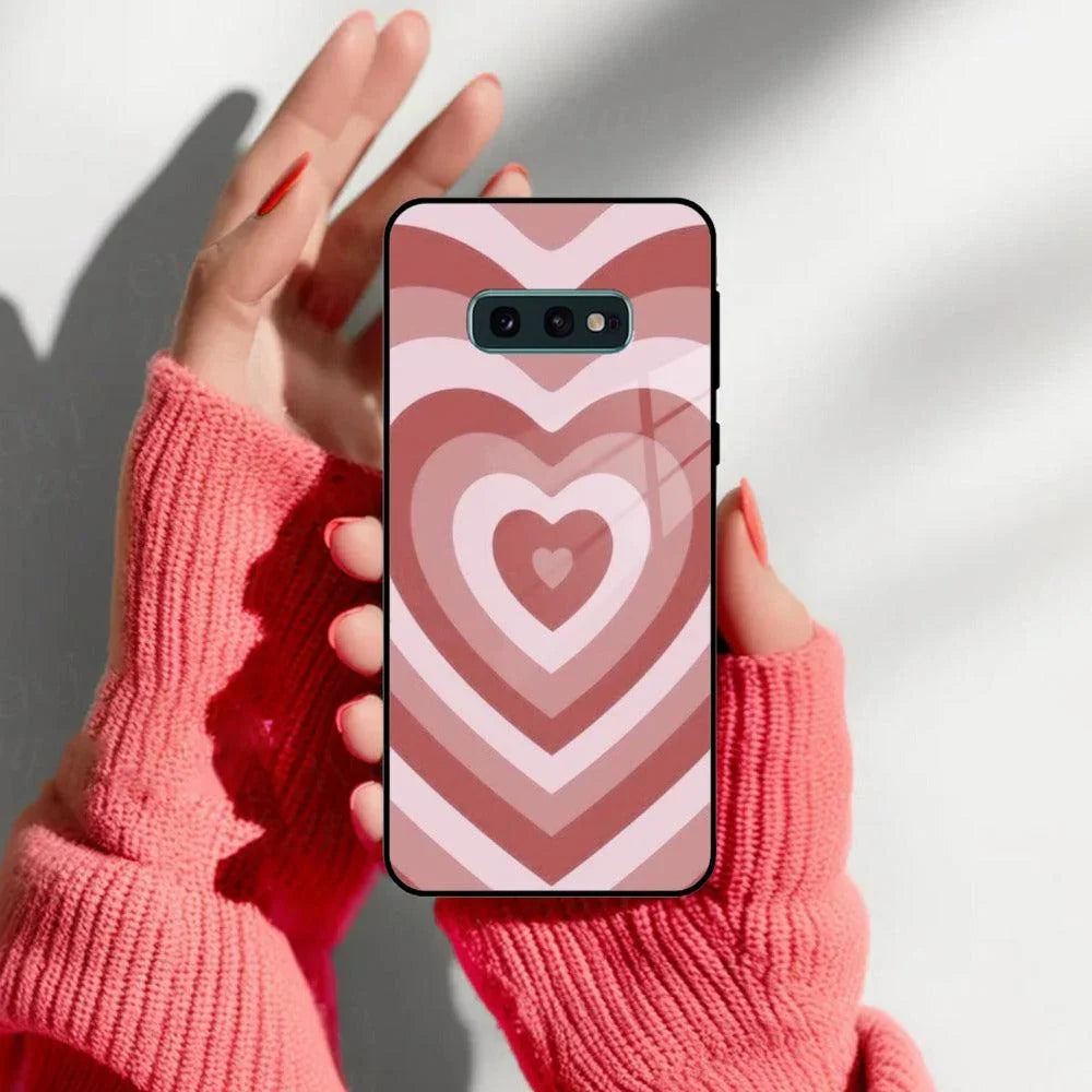 Latte Love Patter Glass Case Cover - Brown For Samsung - ShopOnCliQ